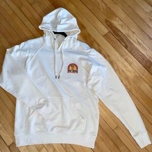 Sun Diego Board Shop Logo Hoodie Vintage Retro  Surf Beach Cream Medium